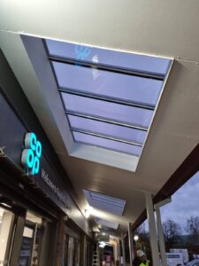 Skylight window cleaned at the co op welwyn garden city