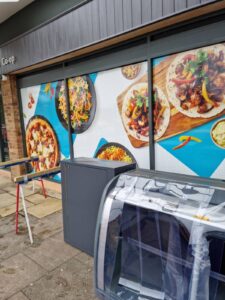 Pressure washed front of shop at the co op welwyn garden city